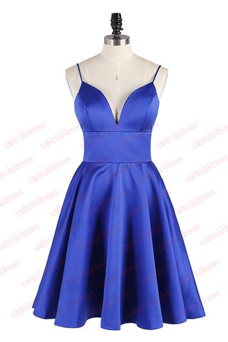 blue flowy dress short